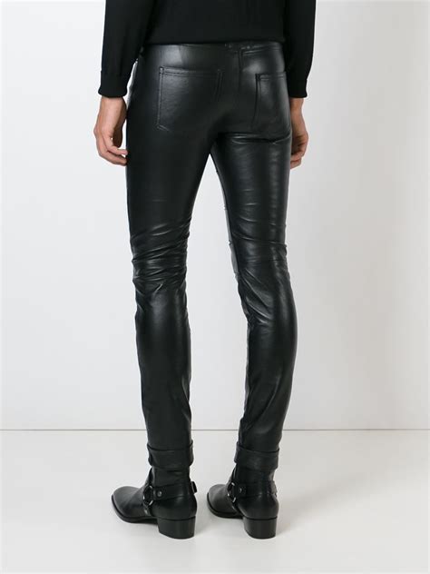 ysl leather trousers|ysl pants for men.